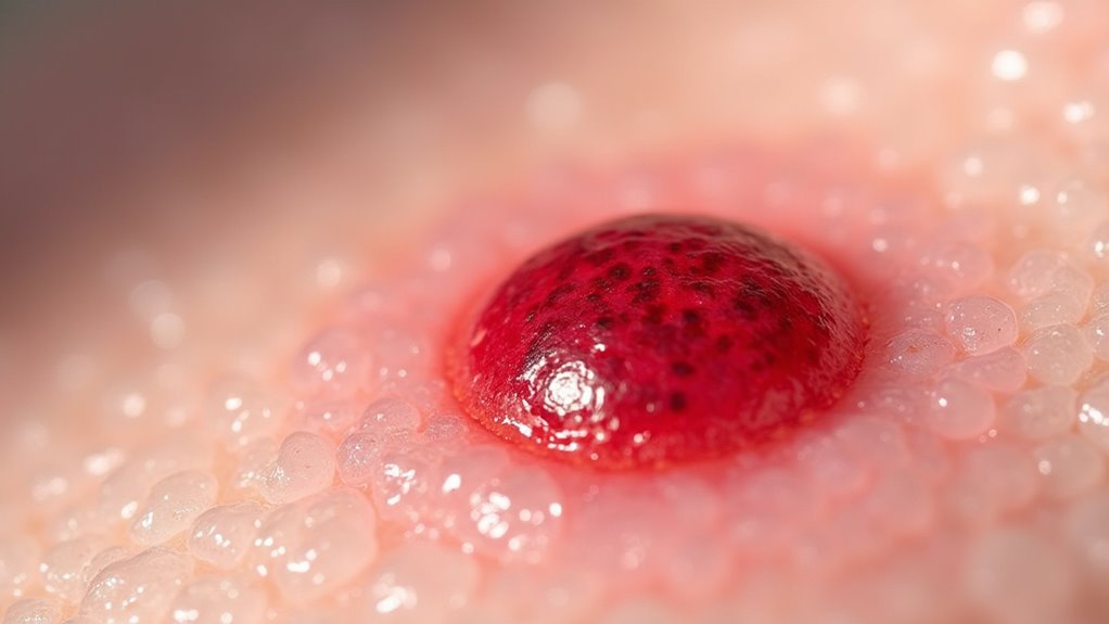 Erytroplazja Queyrata Świebodzice lśniąca czerwona zmiana na żołędzi