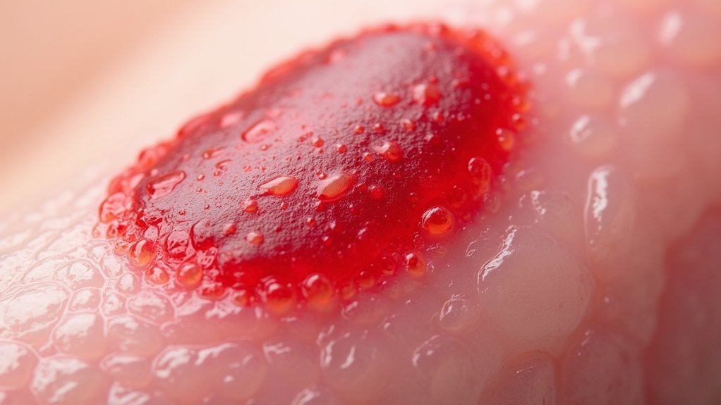 Erythroplasty Queyrat Dolna warga/Granica dolnej wargi ocena przedrakowej zmiany na prąciu